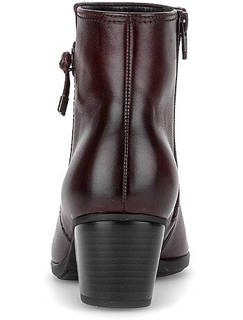 Bottines en cuir lisse