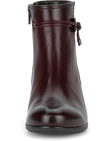 Bottines en cuir lisse