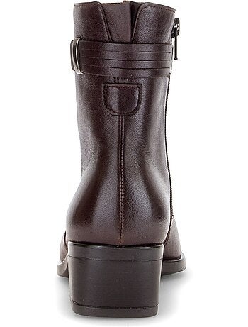 Bottines en cuir lisse