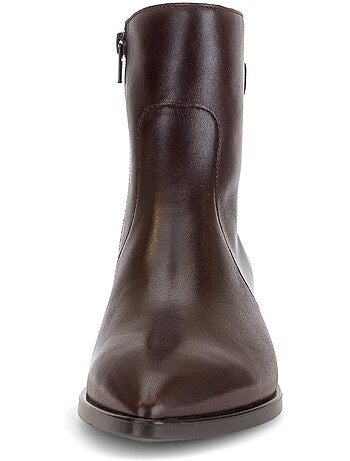 Bottines en cuir lisse