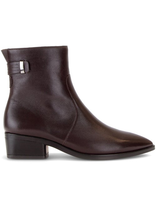 Bottines en cuir lisse - Kiabi Bottines en cuir lisse - Kiabi