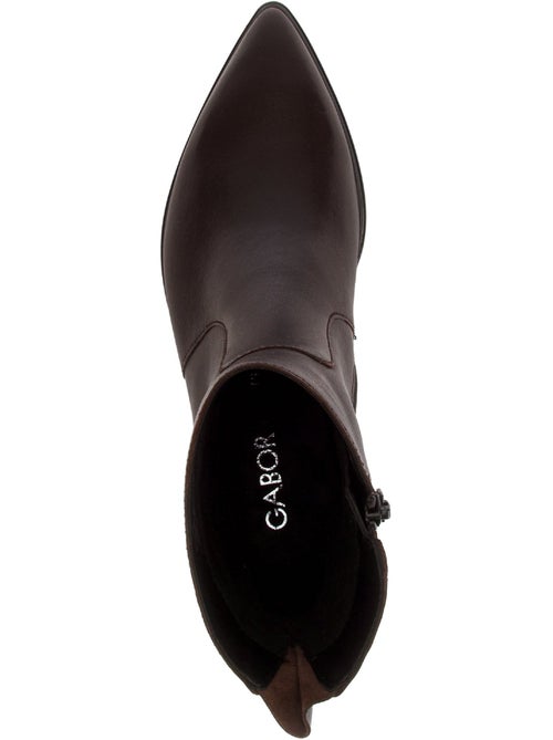 Bottines en cuir lisse - Kiabi Bottines en cuir lisse - Kiabi