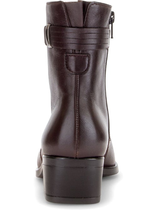 Bottines en cuir lisse - Kiabi Bottines en cuir lisse - Kiabi
