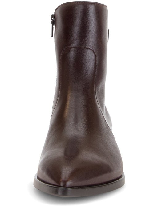 Bottines en cuir lisse - Kiabi Bottines en cuir lisse - Kiabi