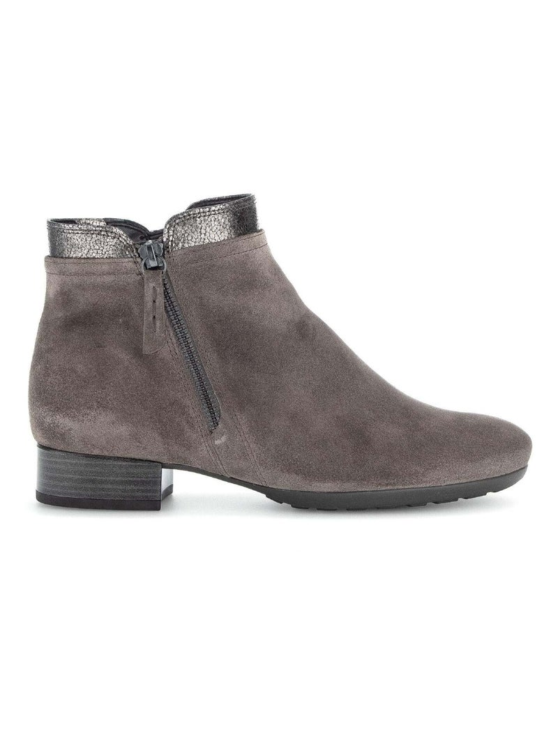 Bottines  en cuir Marron clair - Kiabi