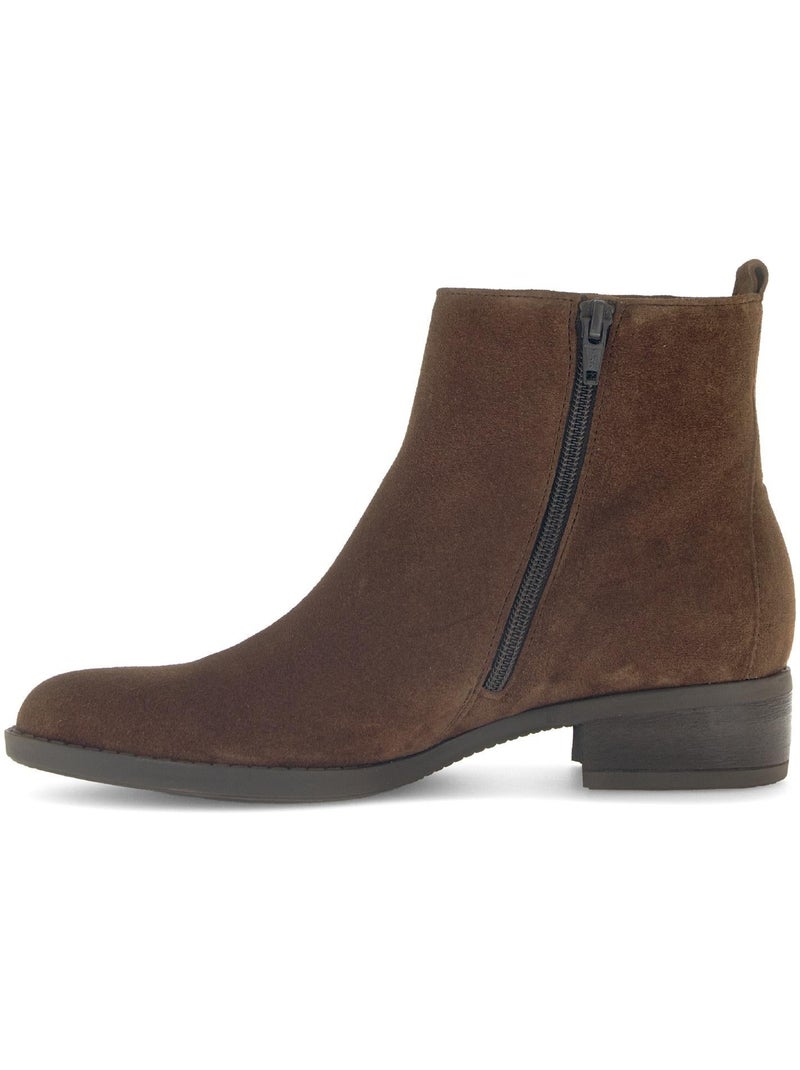 Bottines  en cuir Marron clair - Kiabi