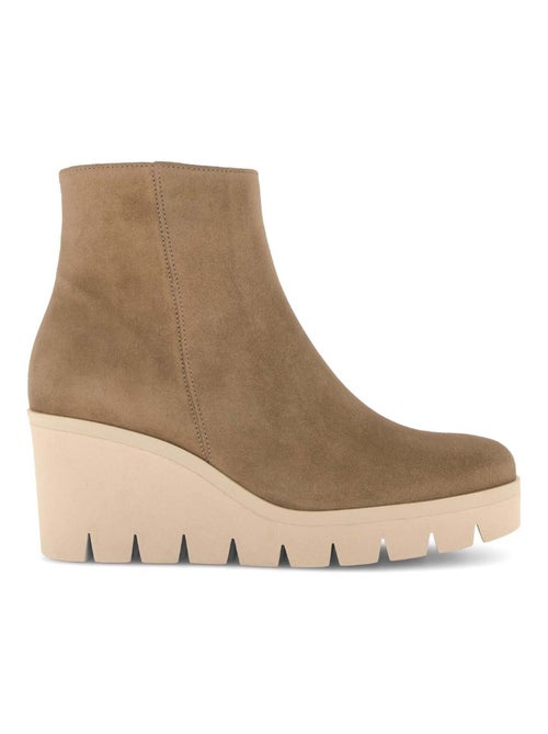 Bottines  en cuir - Kiabi