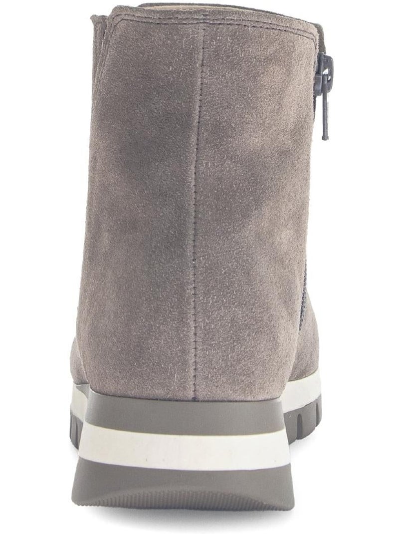 Bottines  en cuir Marron clair - Kiabi