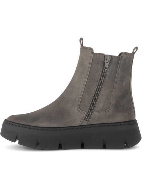 Bottines  en cuir - Kiabi