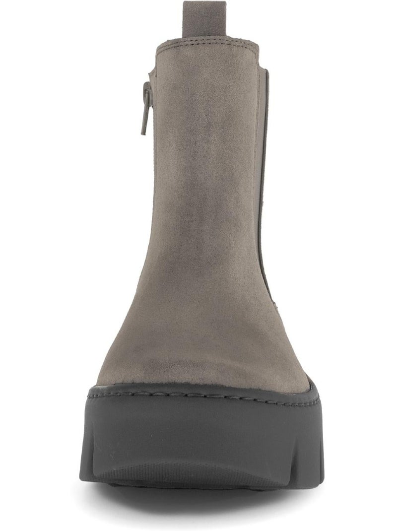 Bottines  en cuir Marron clair - Kiabi