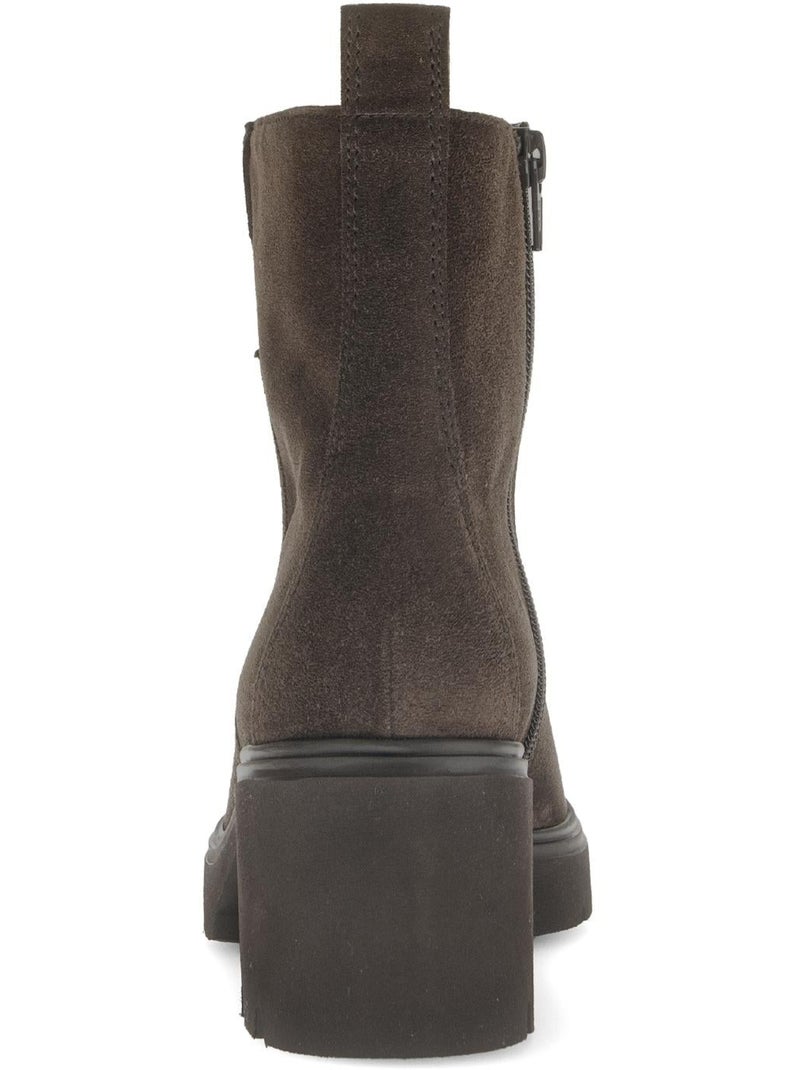 Bottines  en cuir Marron clair - Kiabi