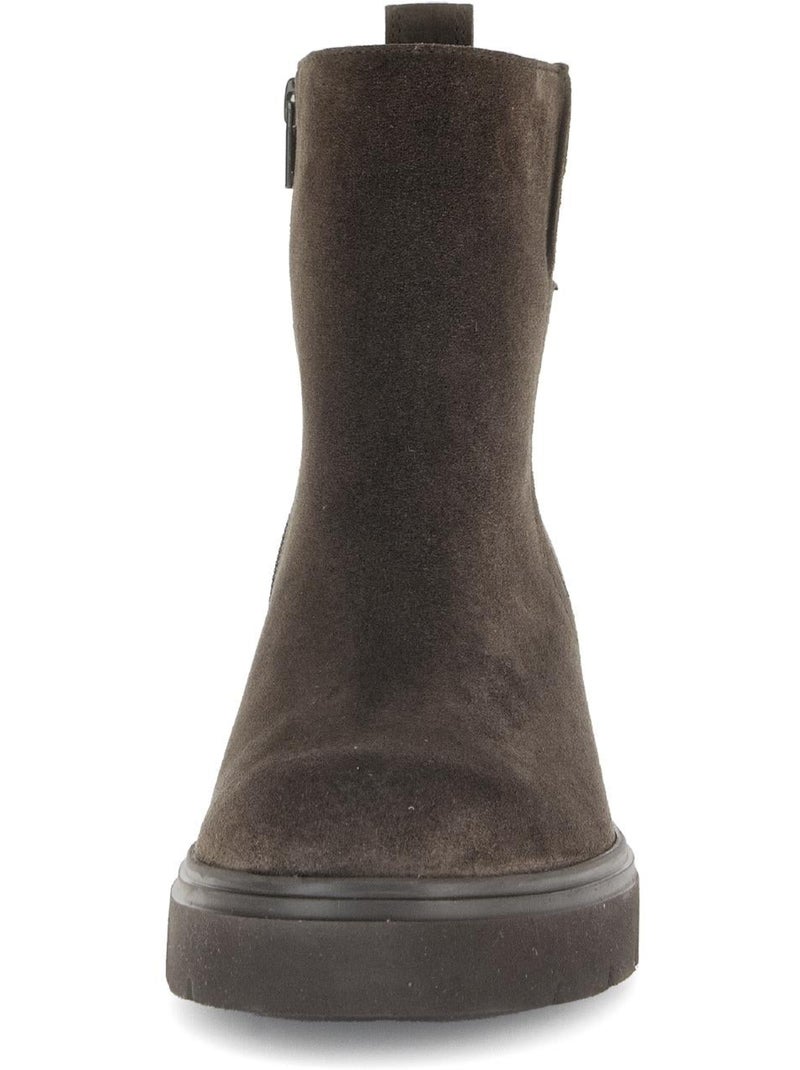 Bottines  en cuir Marron clair - Kiabi