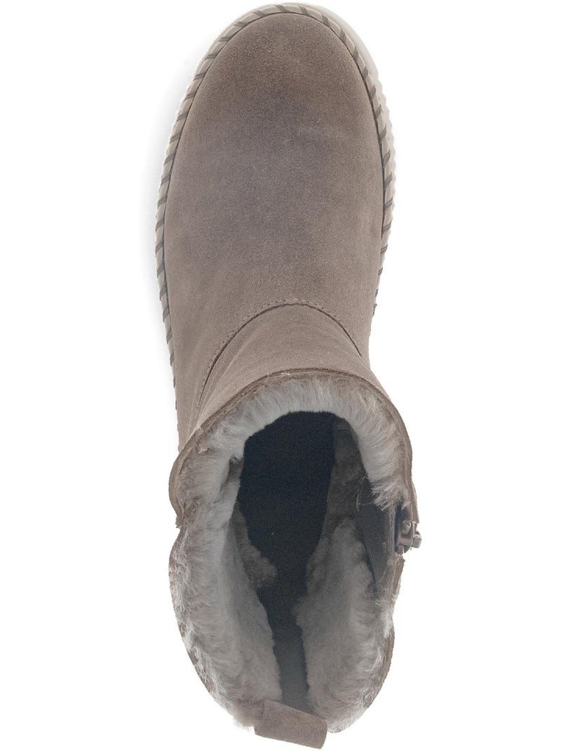 Bottines  en cuir Marron clair - Kiabi