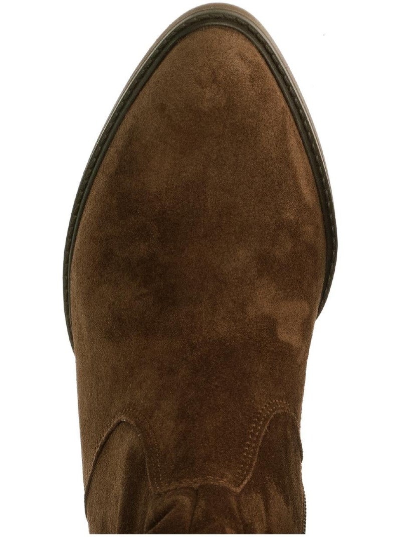 Bottines  en cuir Marron clair - Kiabi