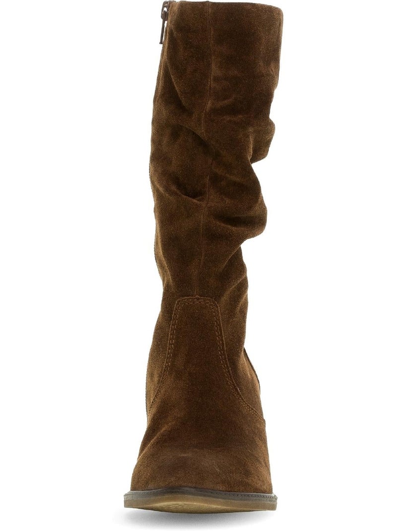 Bottines  en cuir Marron clair - Kiabi