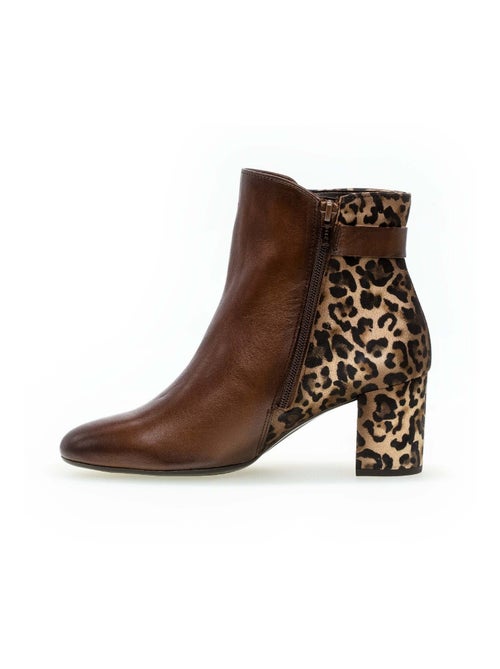 Bottines  en cuir - Kiabi