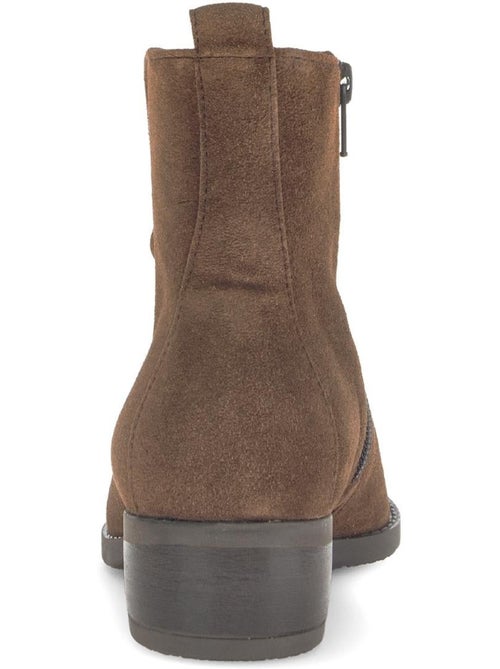 Bottines  en cuir - Kiabi