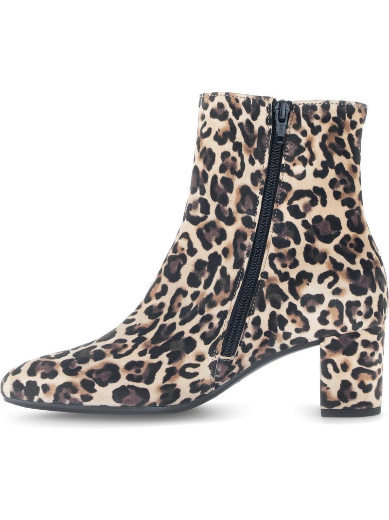 Bottines  en cuir Marron - Kiabi