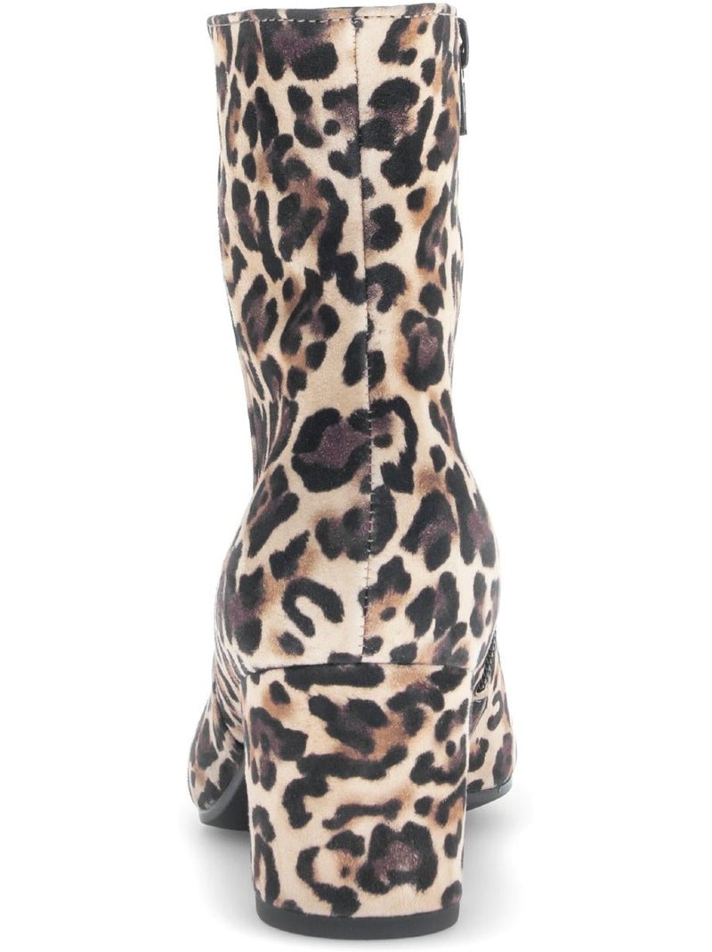 Bottines  en cuir Marron - Kiabi