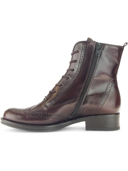 Bottines  en cuir - Kiabi