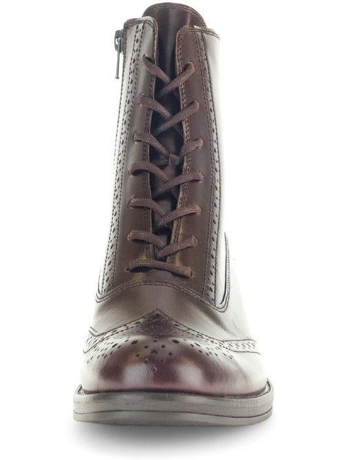 Bottines  en cuir - Kiabi
