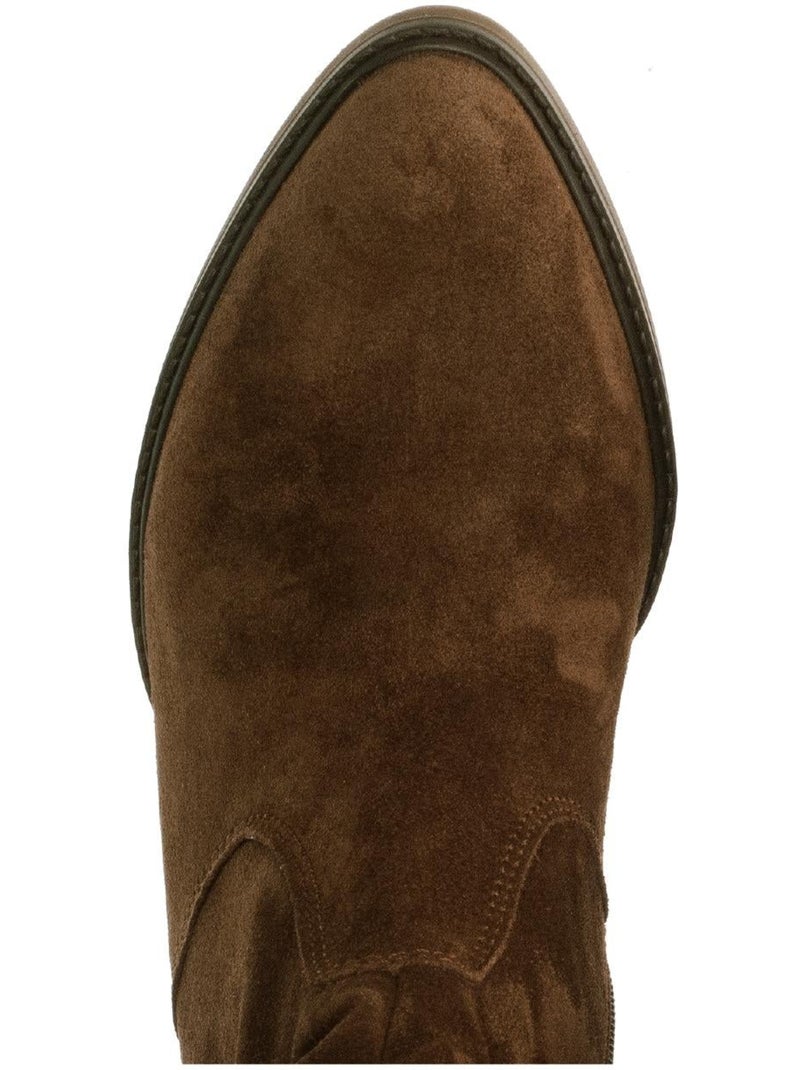 Bottines  en cuir Marron - Kiabi