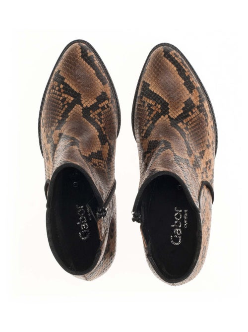 Bottines  en cuir - Kiabi