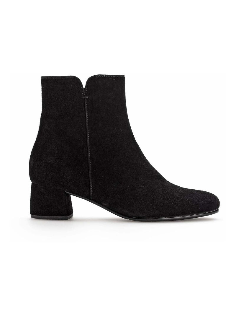 Bottines  en cuir Noir - Kiabi
