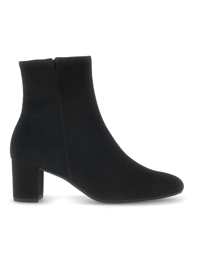 Bottines  en cuir Noir - Kiabi