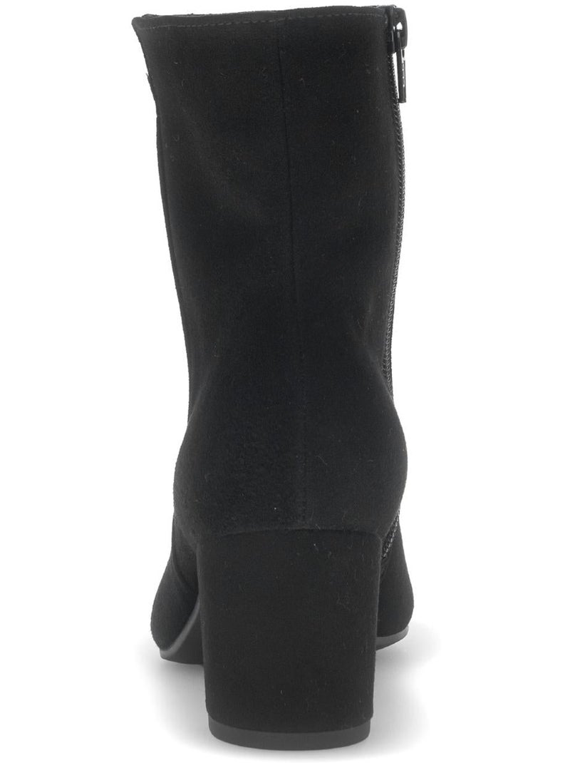 Bottines  en cuir Noir - Kiabi
