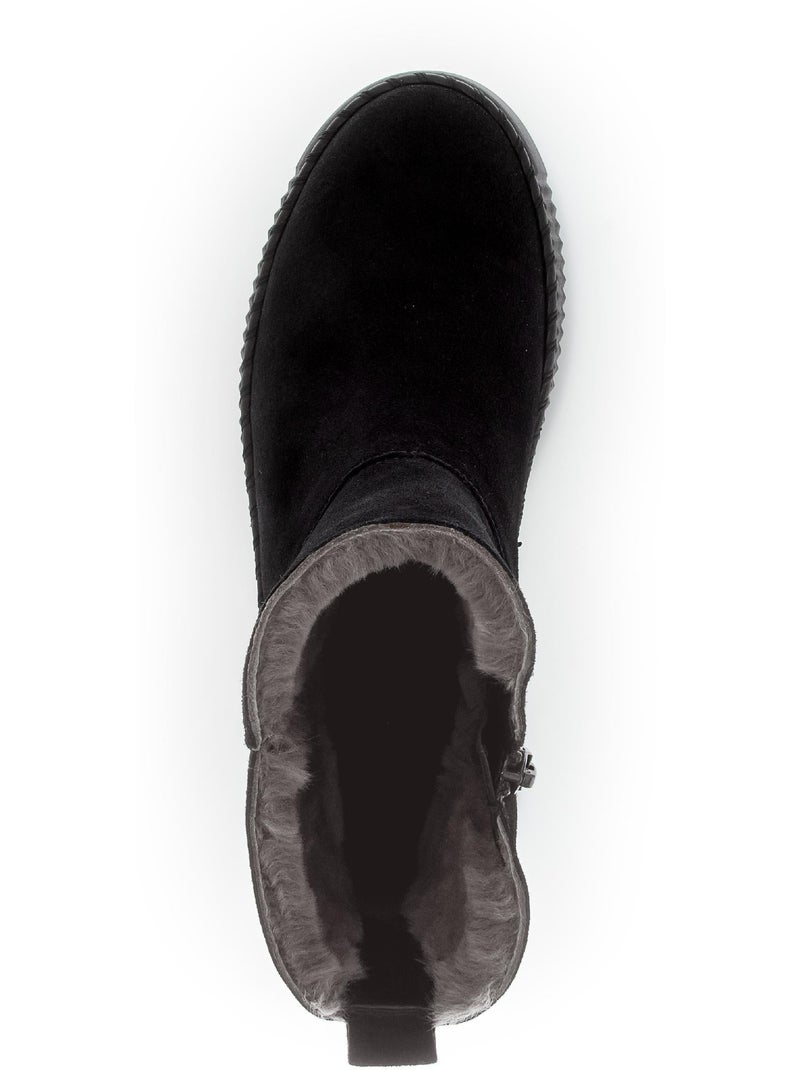 Bottines  en cuir Noir - Kiabi