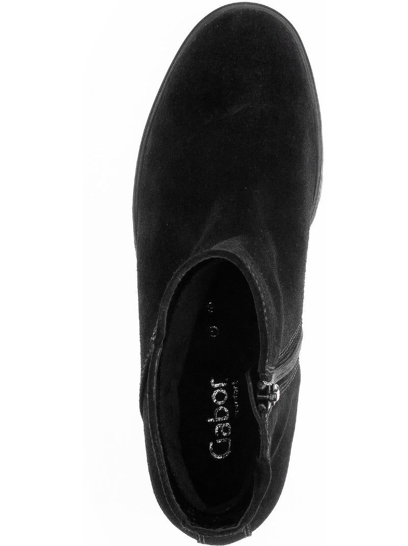 Bottines  en cuir Noir - Kiabi