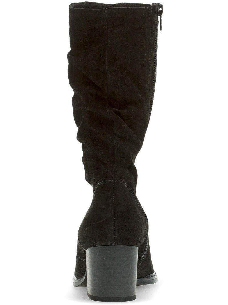 Bottines  en cuir Noir - Kiabi