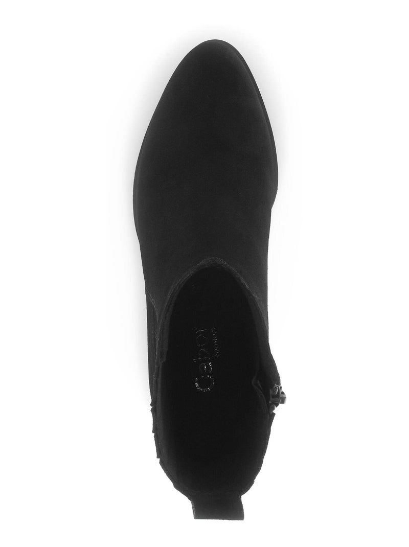 Bottines  en cuir Noir - Kiabi