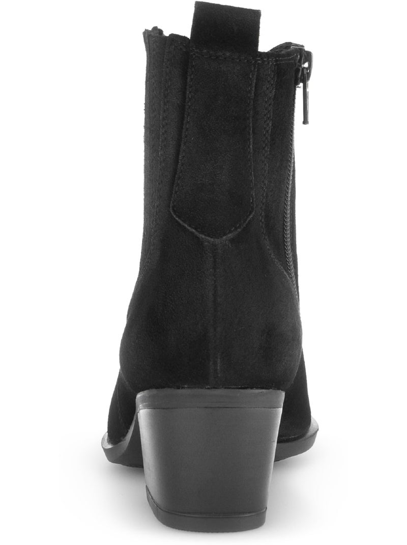 Bottines  en cuir Noir - Kiabi