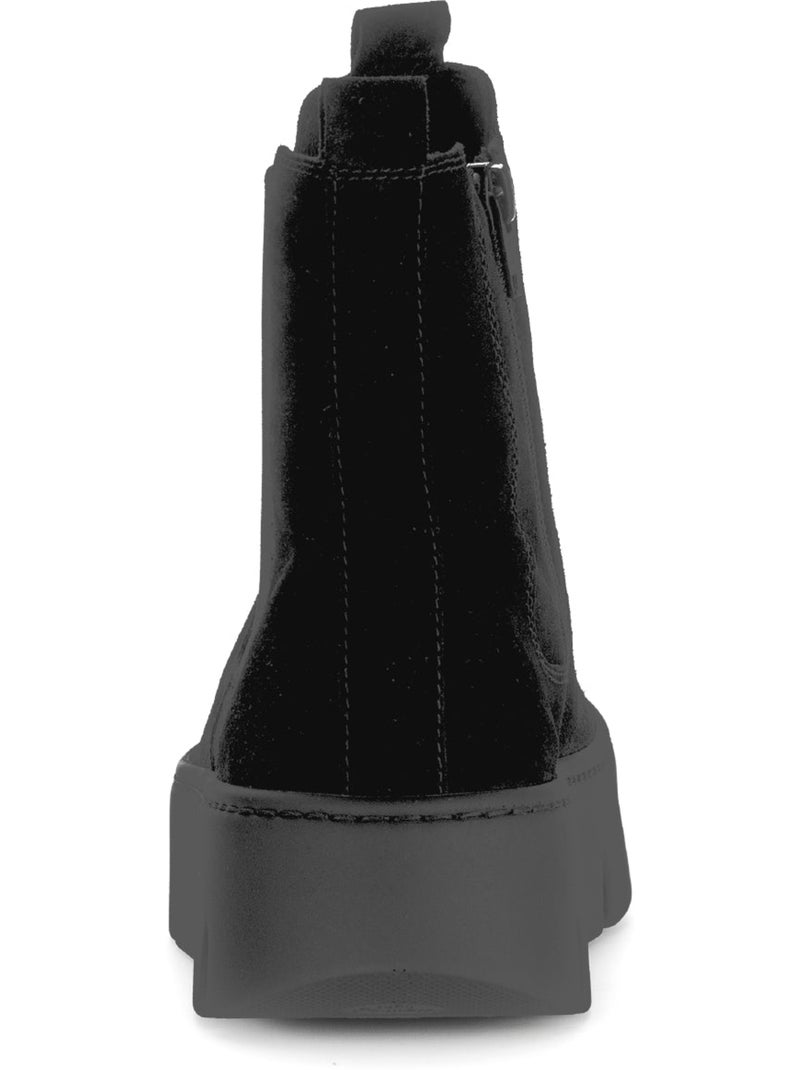 Bottines  en cuir Noir - Kiabi