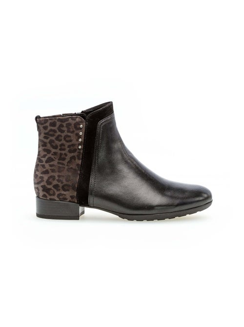 Bottines  en cuir - Kiabi