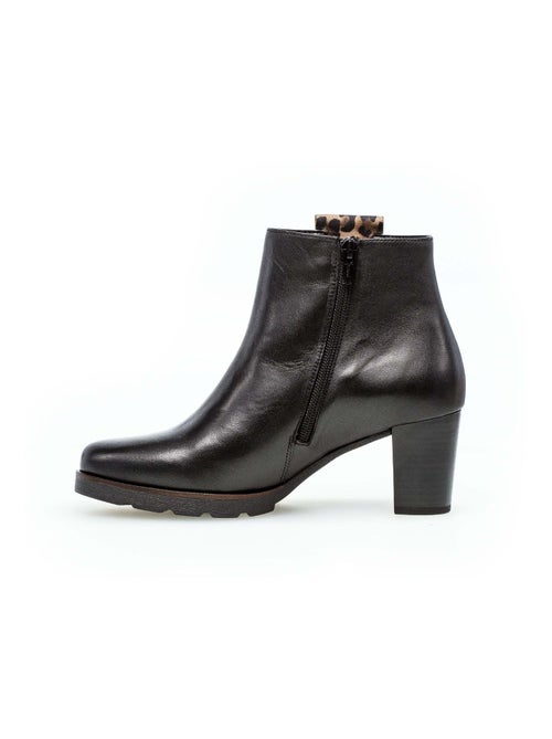 Bottines  en cuir - Kiabi
