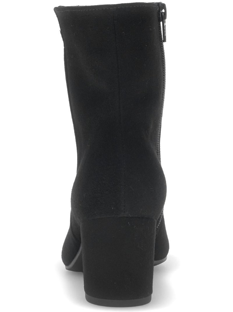 Bottines  en cuir Noir Noir - Kiabi
