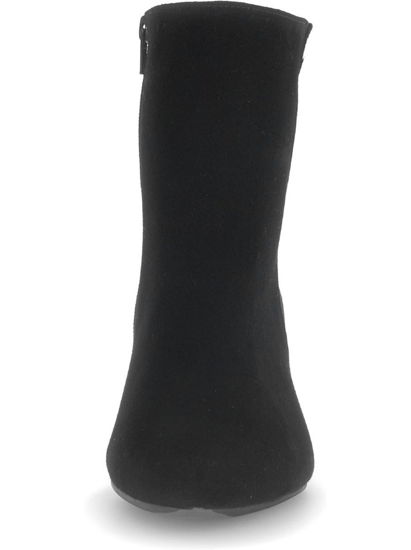 Bottines  en cuir Noir Noir - Kiabi