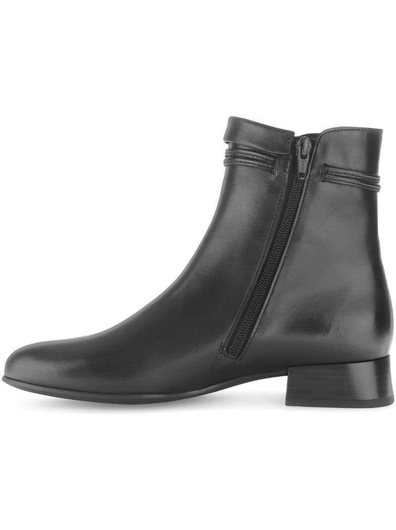 Bottines  en cuir Noir Noir - Kiabi