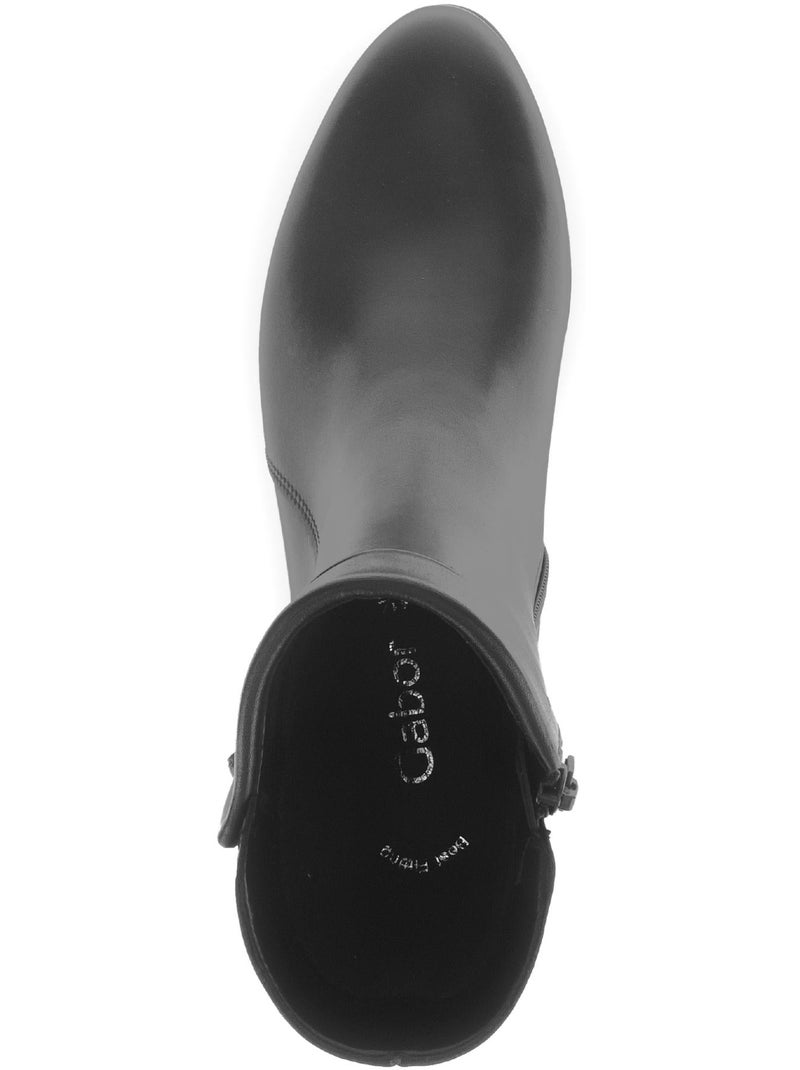 Bottines  en cuir Noir Noir - Kiabi