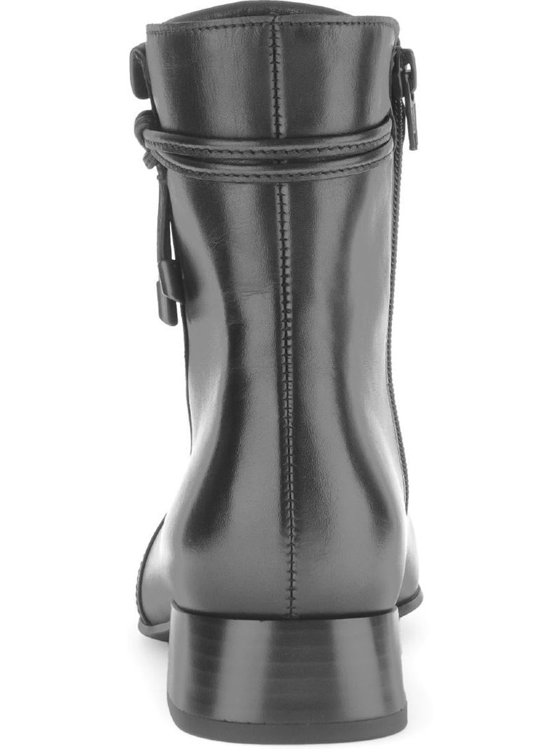 Bottines  en cuir Noir Noir - Kiabi