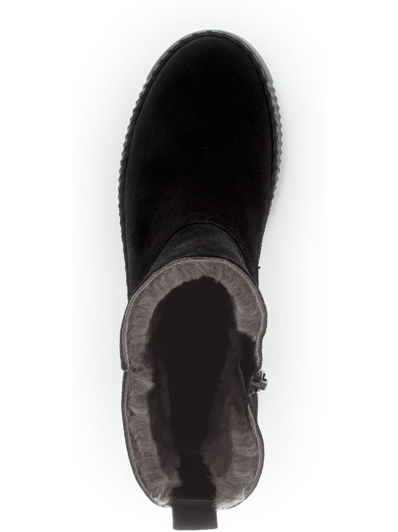 Bottines  en cuir Noir Noir - Kiabi