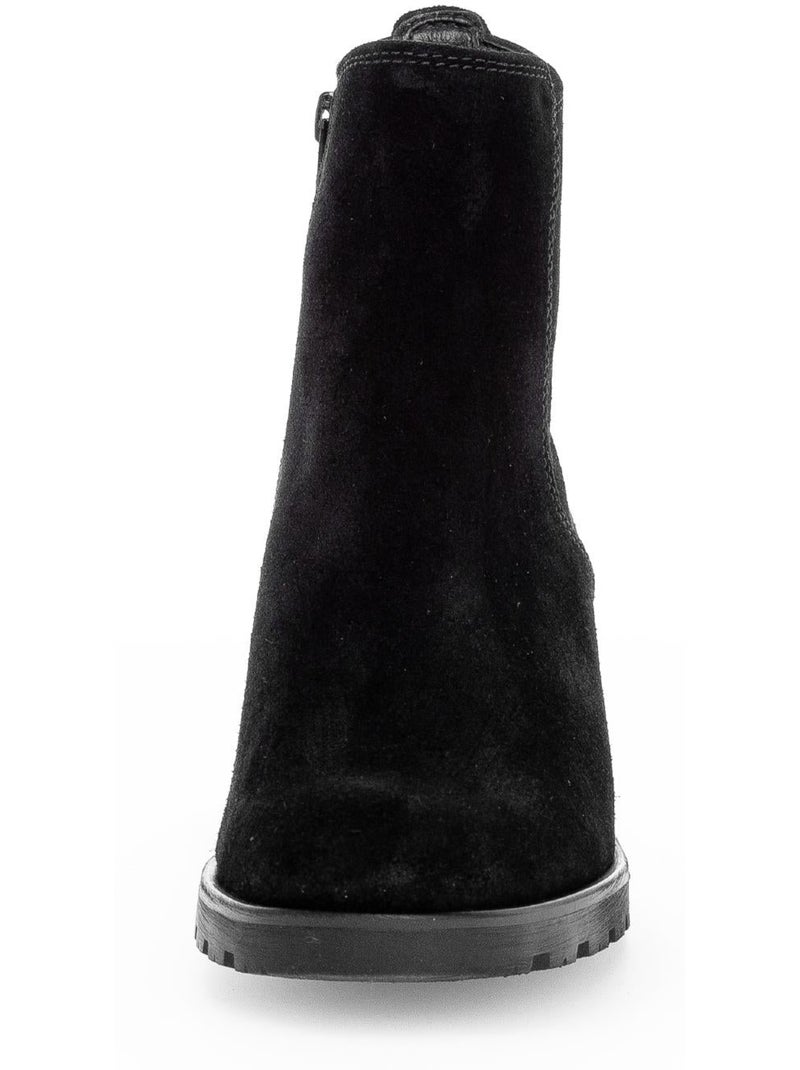 Bottines  en cuir Noir Noir - Kiabi