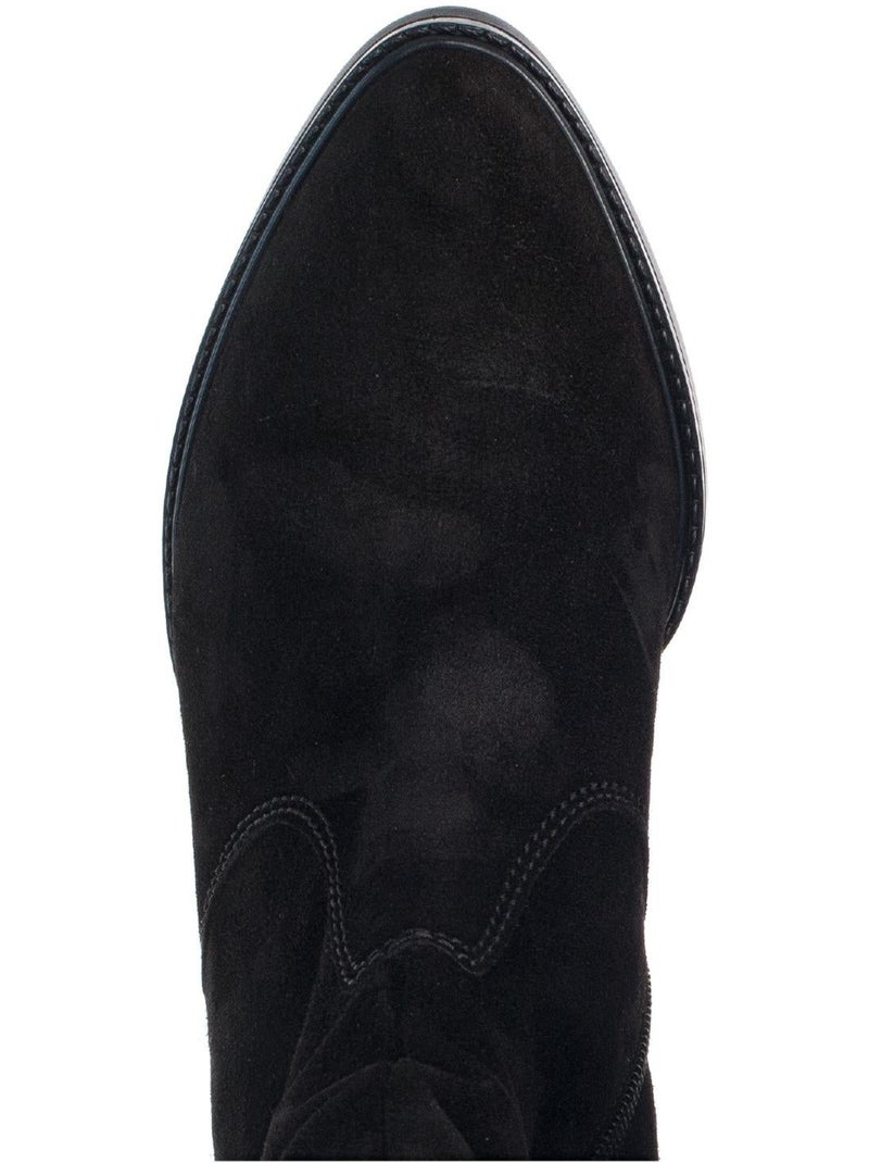 Bottines  en cuir Noir Noir - Kiabi