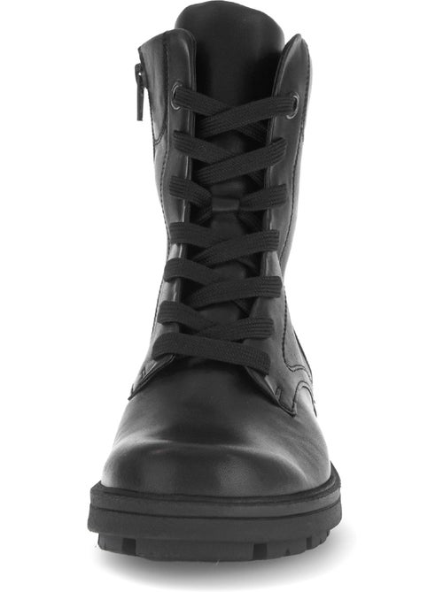 Bottines  en cuir - Kiabi