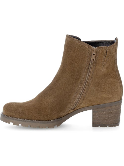 Bottines  en cuir nubuck - Kiabi