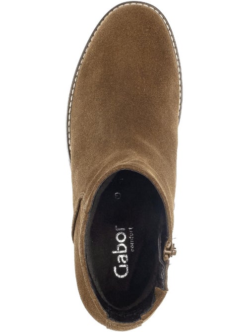 Bottines  en cuir nubuck - Kiabi