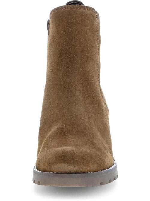 Bottines  en cuir nubuck - Kiabi